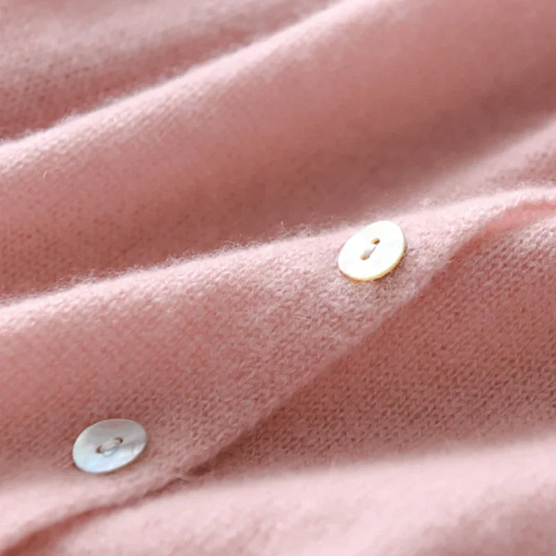 Noemie Asymmetric Button Knit Sweater