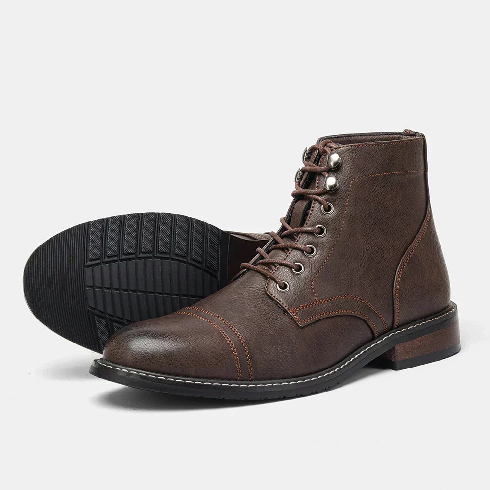 Ralph | Retro Men's Leather-Like Derby Boots