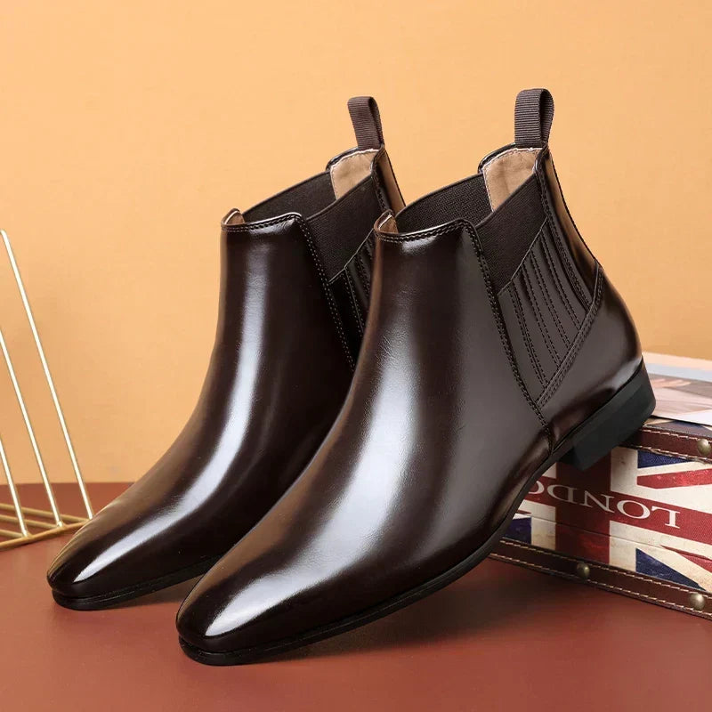 Peyton | Elegant Men's Leather-Like Boots
