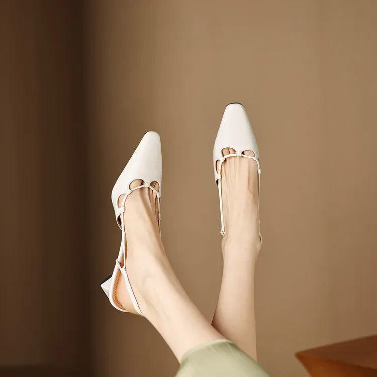 Katie Genuine Leather Slingbacks