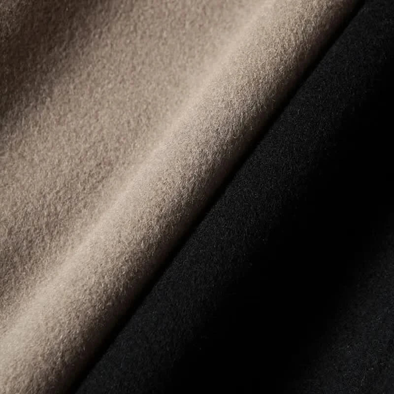 Women's Coat with Wool and Hood | Zip Closure | For Winter | Size XS-2XL | Brown, Black