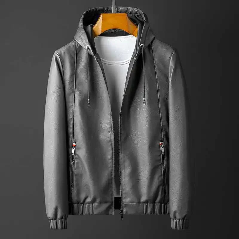 Rave Hooded Leather Jacket
