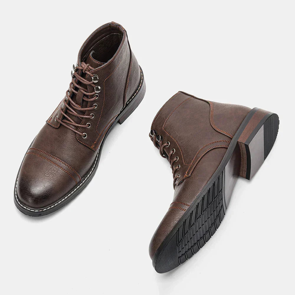 Ralph | Retro Men's Leather-Like Derby Boots