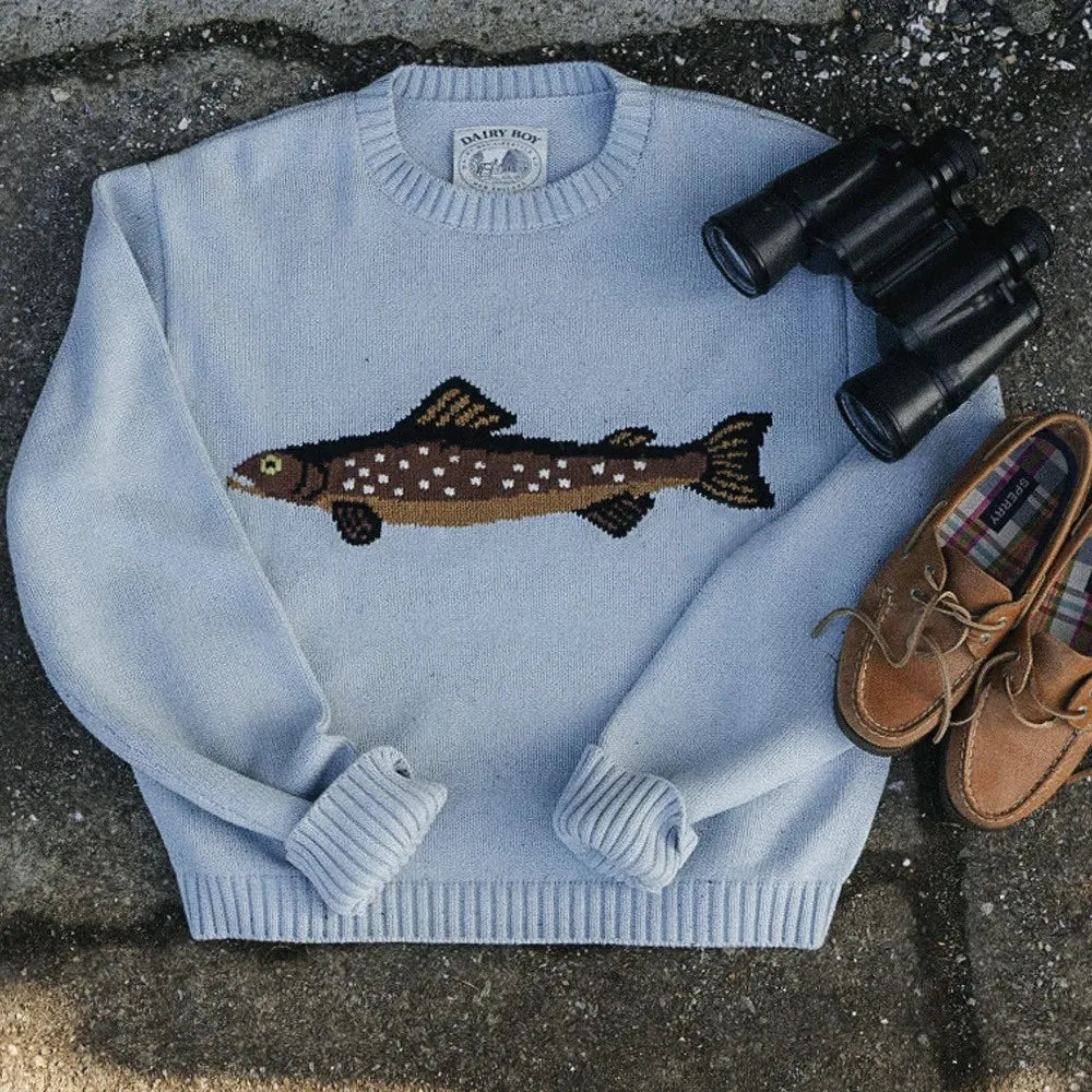Hadley | Womens Half-Zip Knit Sweater with Fish Pattern | Wool-Blend, Ribbed Cuffs | Forest Green, Black and More XS-XL