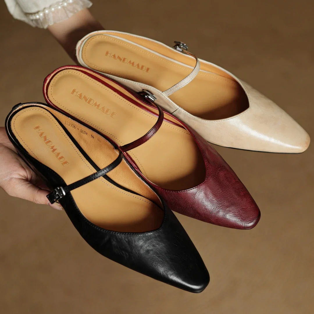 Noa Genuine Leather Mules