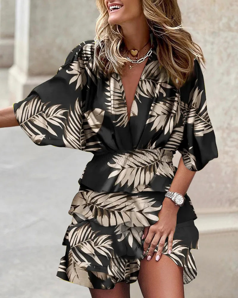 Women's Boho Dress | Tiered Ruffled