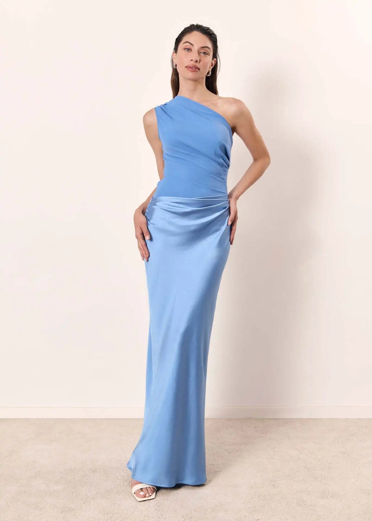Luna | Satin Maxi Dress with Slit