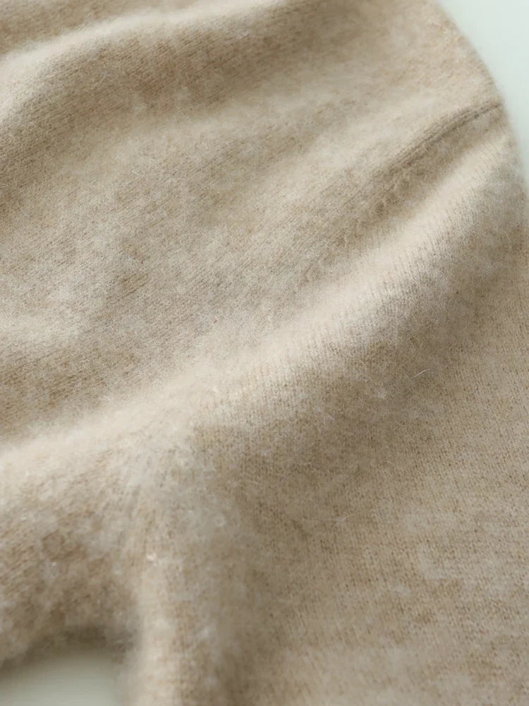 Teresa | Womens Cashmere Sweater with Crossover Collar | Standard Fit, Hand Wash | Pink, Red, Ivory and More XS-XL