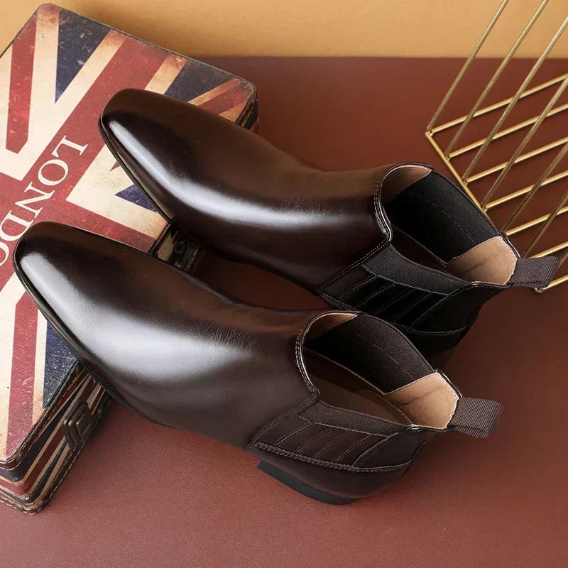 Peyton | Elegant Men's Leather-Like Boots