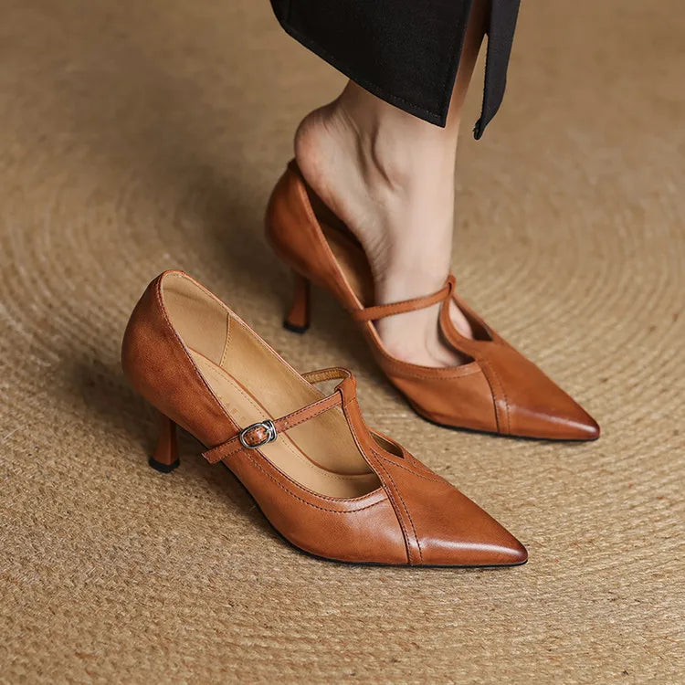Lorena Genuine Leather Heels