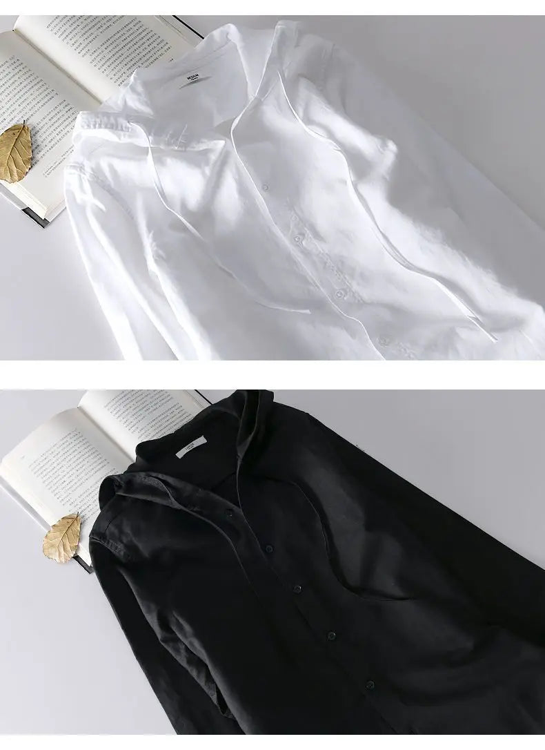 Ward Linen Hooded Shirt