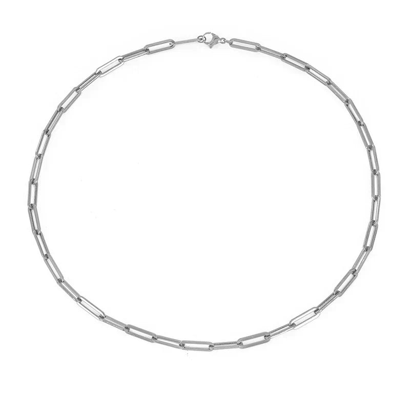 Elegant Chain Necklace in White Gold | Classic Layering Piece