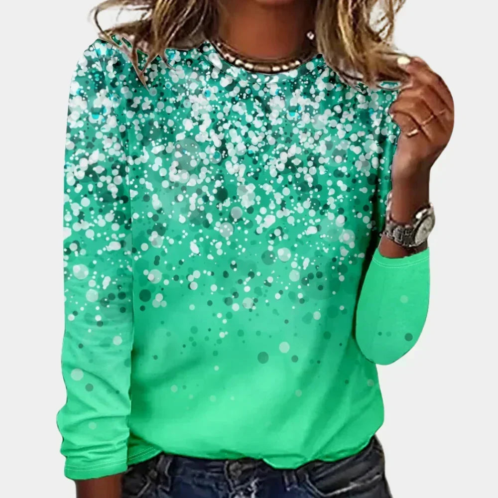 Women's Star Pattern Christmas Sweater – Sparkle Festive Holiday Sweater