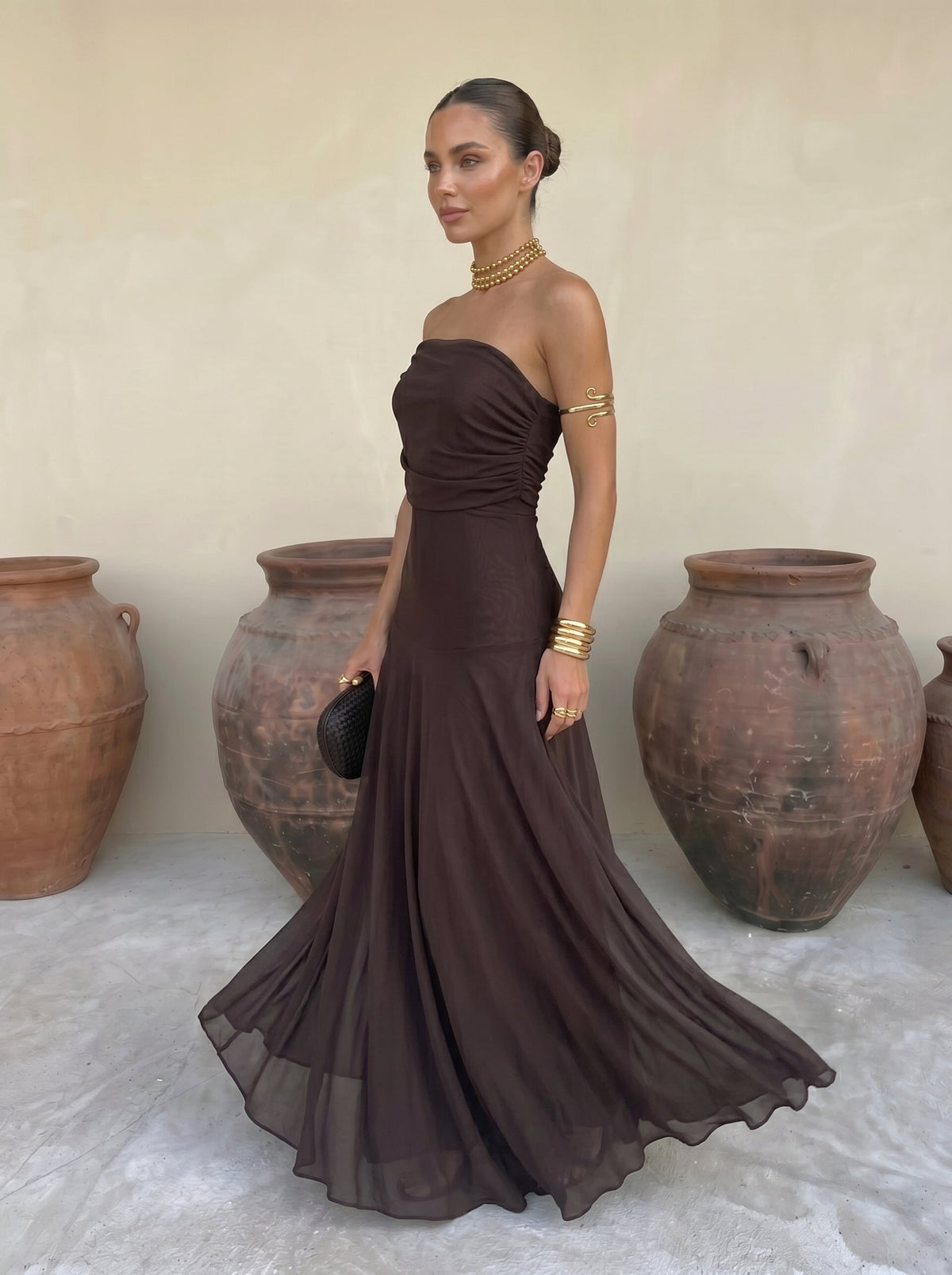 Simba | Three-tone silk tulle dress