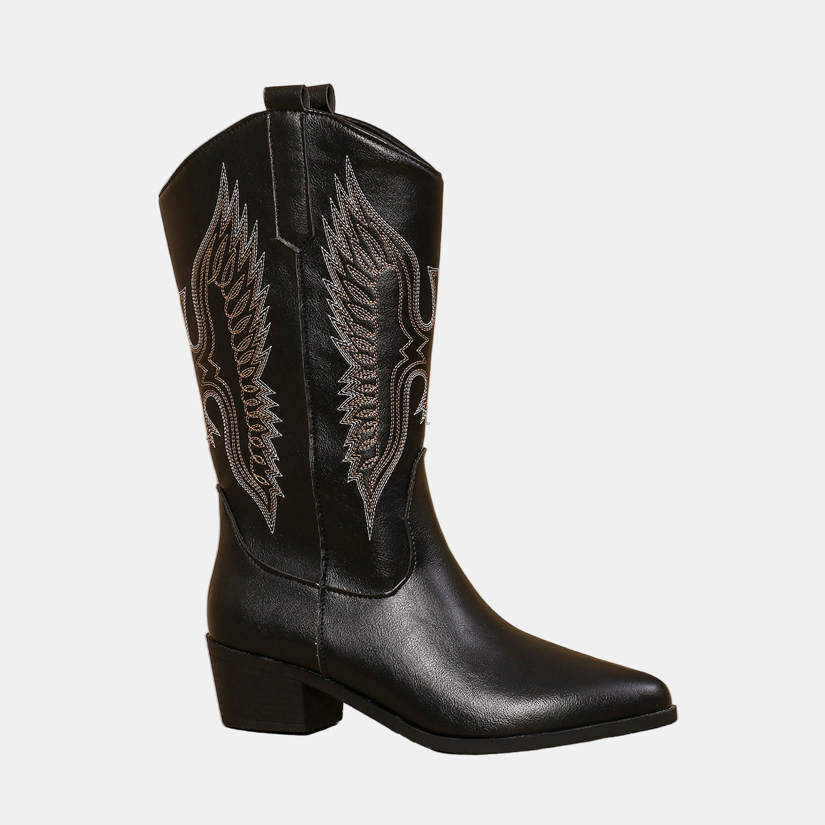Women's Heeled Boots with Non-Slip Sole and Cushioned Footbed | Size 4-11 | Black, Brown, White