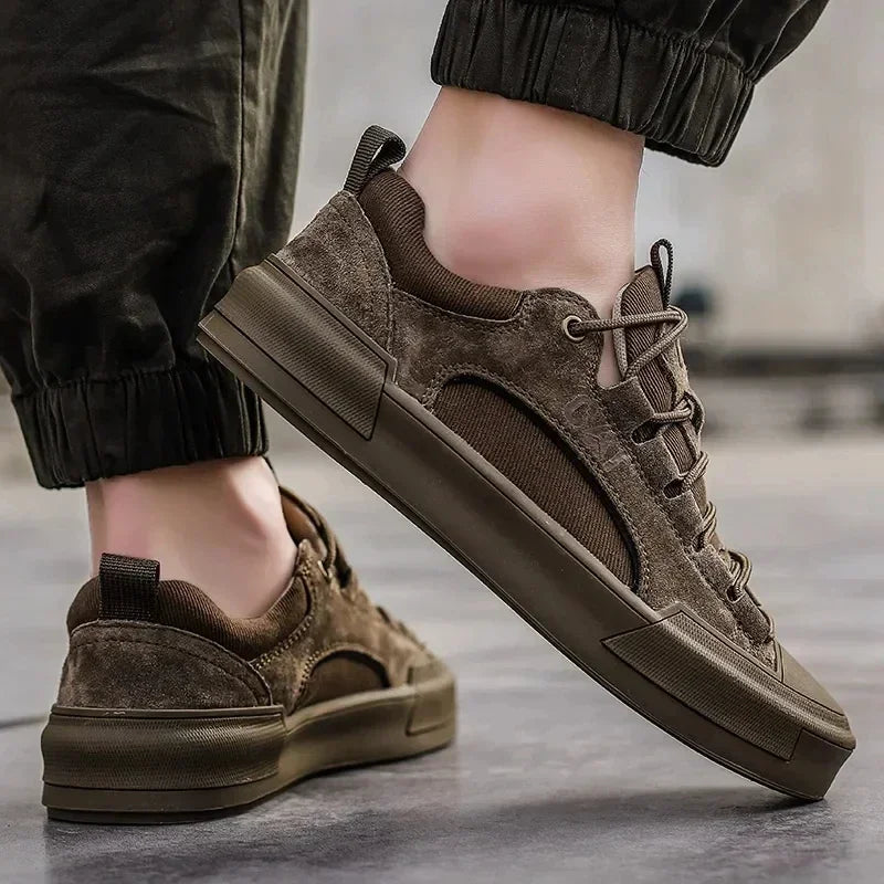 UrbanEdge | Men's Urban Style Leather-Like Sneakers