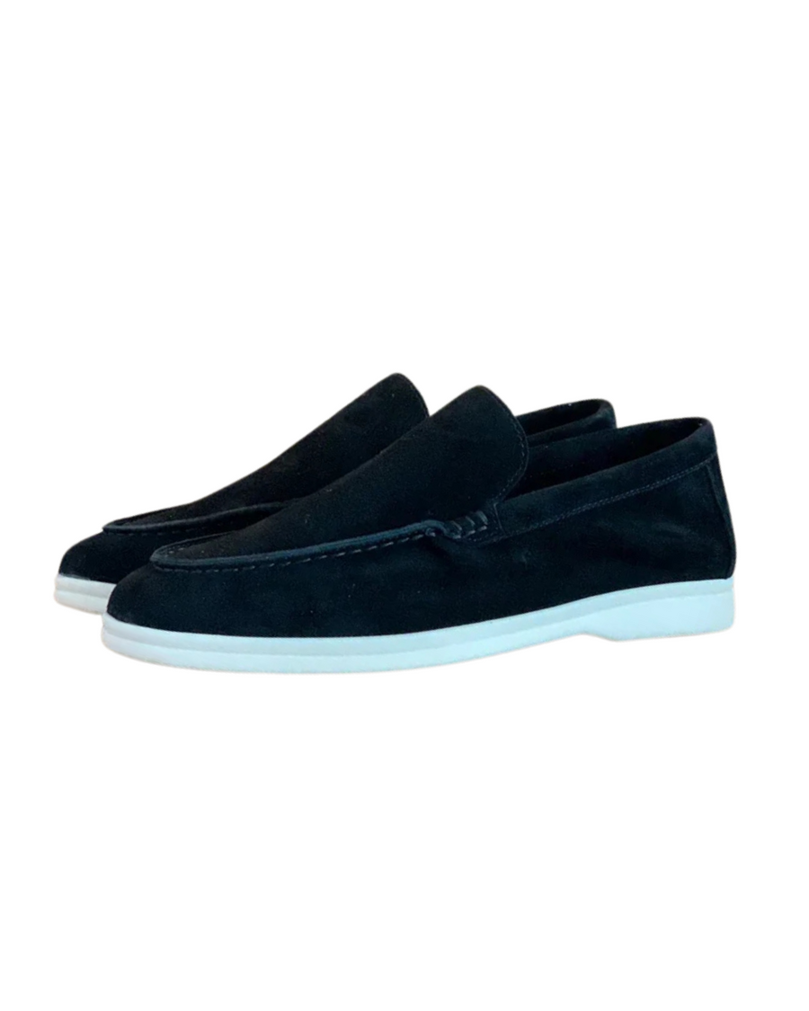 Men's stylish slip-on suede-effect loafers