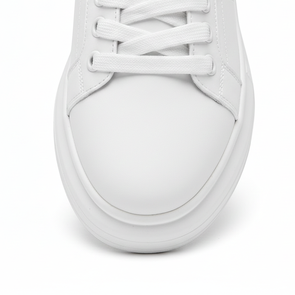 Unisex Platform Lace-Up Sneakers, Clean Panelled Design