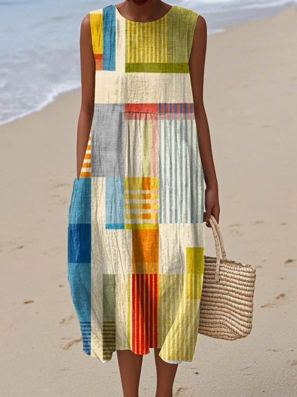 Tilda | Geometric Midi Dress