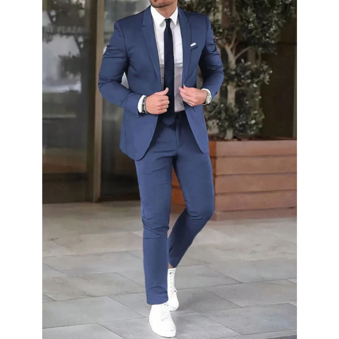 Men's Two-Piece Suit, Notched Lapel, Slim Fit