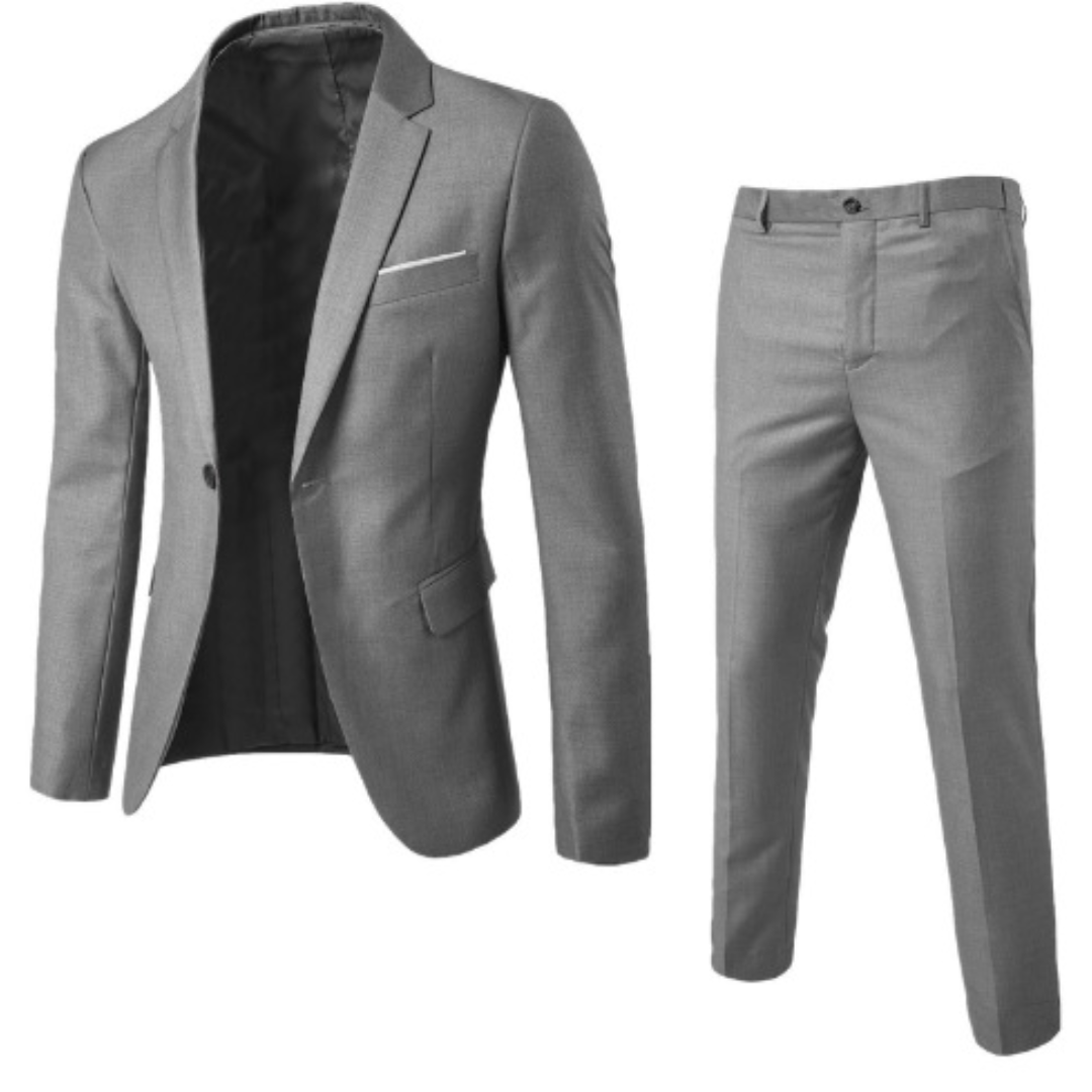 Men's Two-Piece Suit, Notched Lapel, Slim Fit