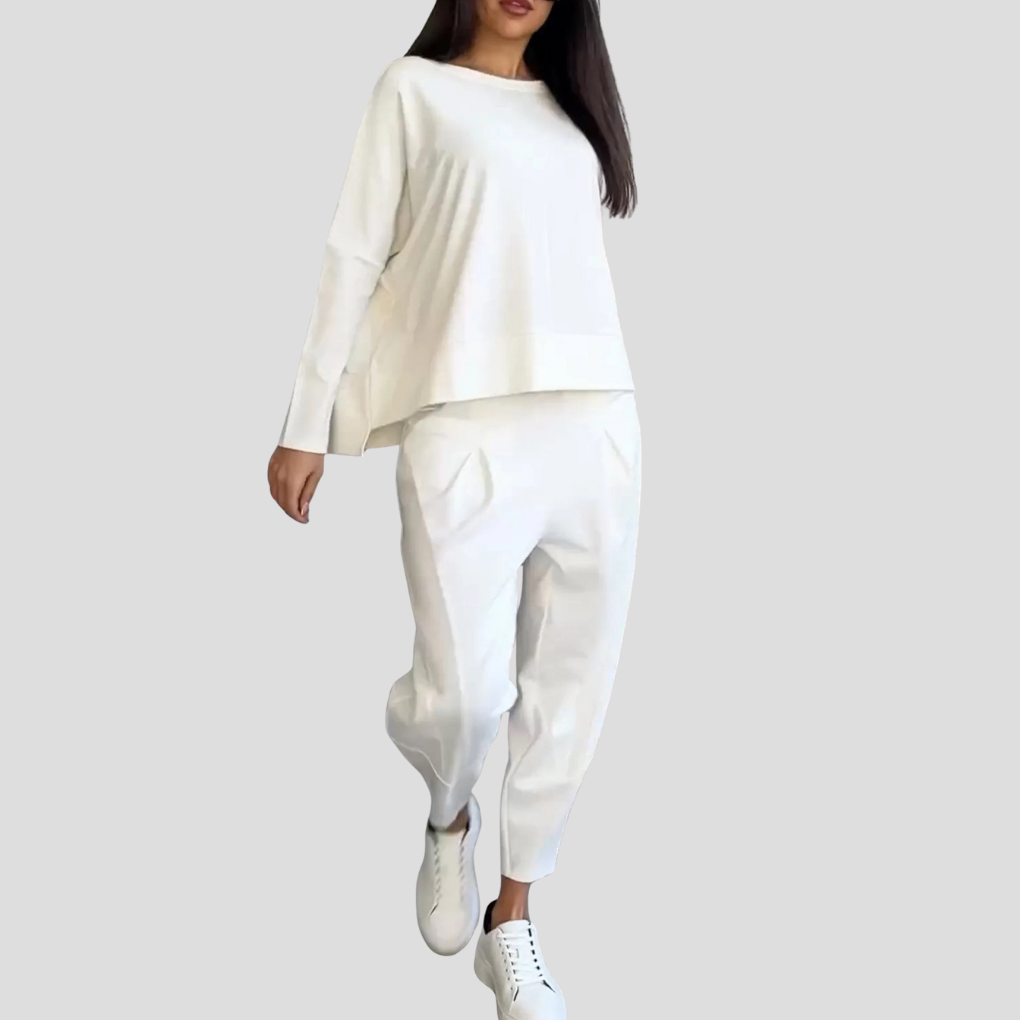 Women's Long Sleeve Top and Pants 2-Piece Lounge Set