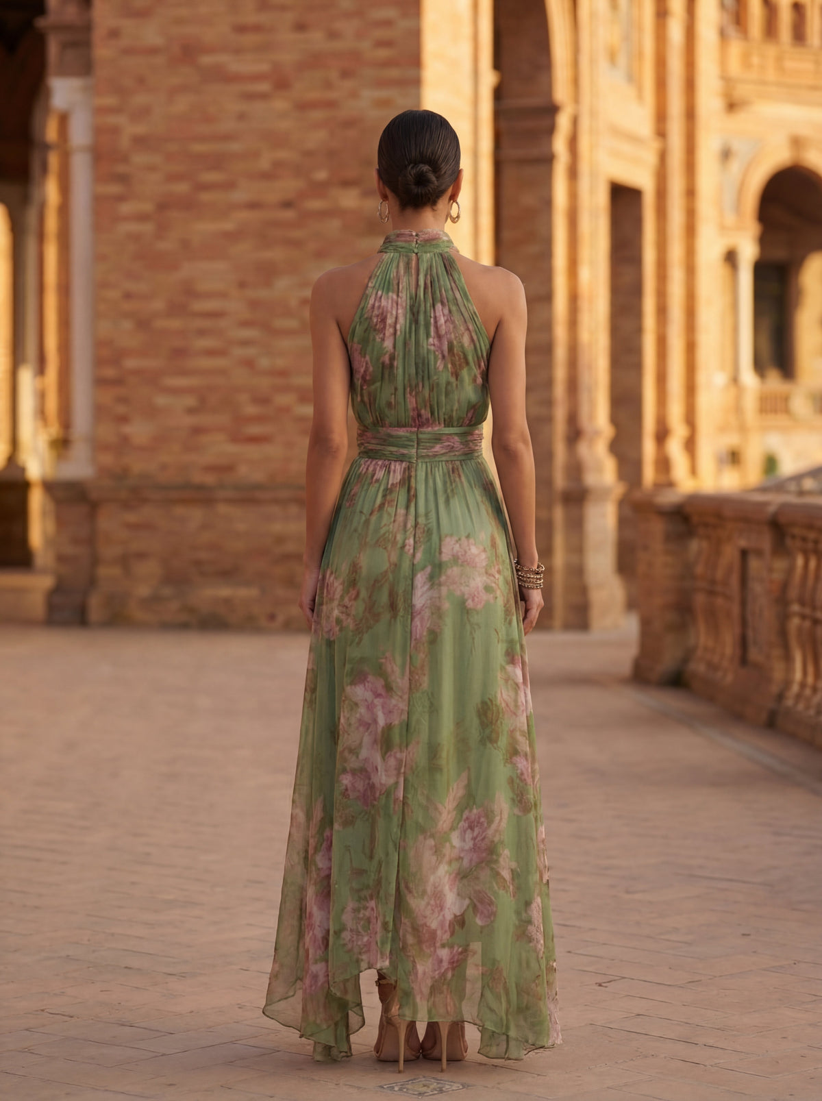 Olivia | Tulle Halter Floral Dress