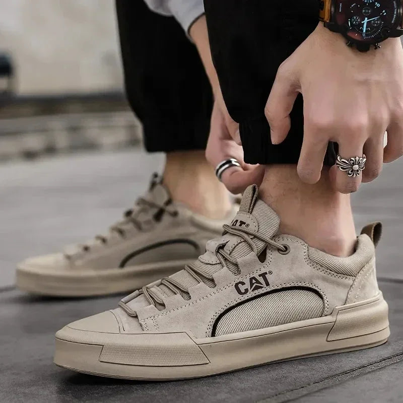 UrbanEdge | Men's Urban Style Leather-Like Sneakers