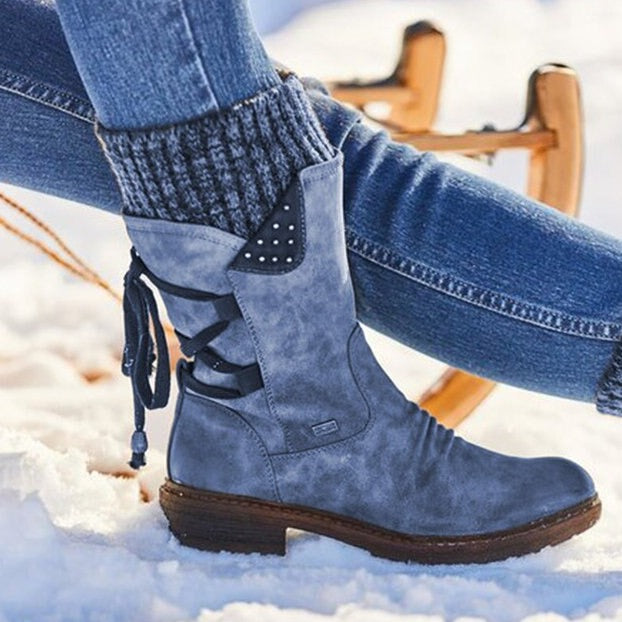 Women's Boots with Knit | For Winter | Size 4-12 | Brown, Black, Blue, Grey, Purple