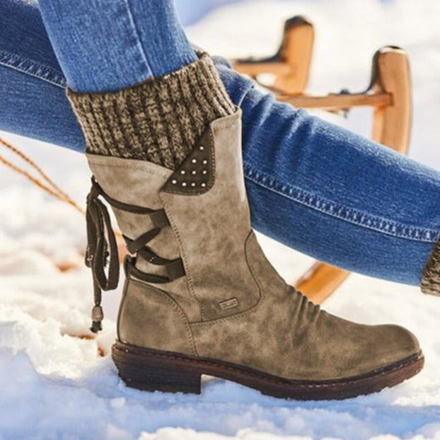 Women's Boots with Knit