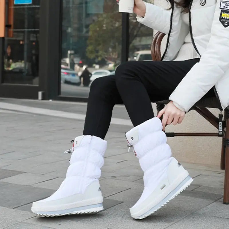 Waterproof Mid-Calf Boots for Women – Cozy & Stylish for Winter