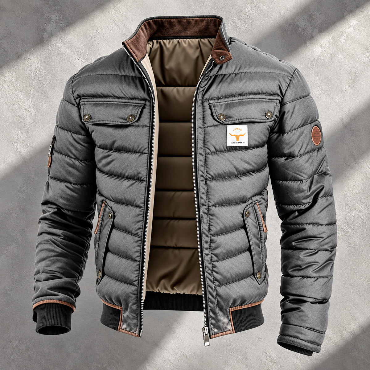 Wesley - Men's Multi-Pocket Padded Winter Jacket