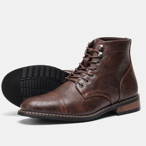 Ralph | Retro Men's Leather-Like Derby Boots