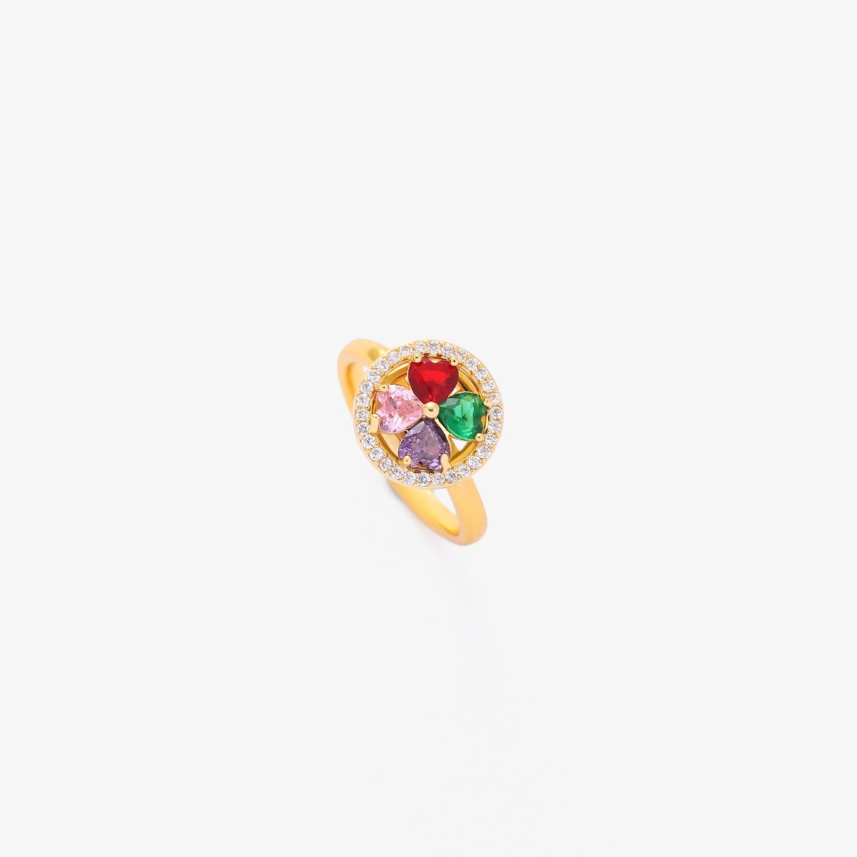 Spinning Heart Ring in Gold | Delicate Stacking Band