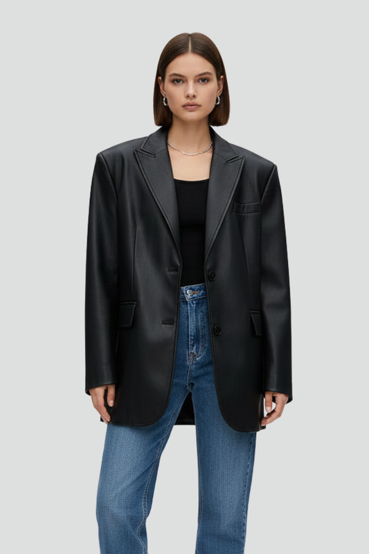 Women’s Blazer with Notched Lapel and Front Fastening