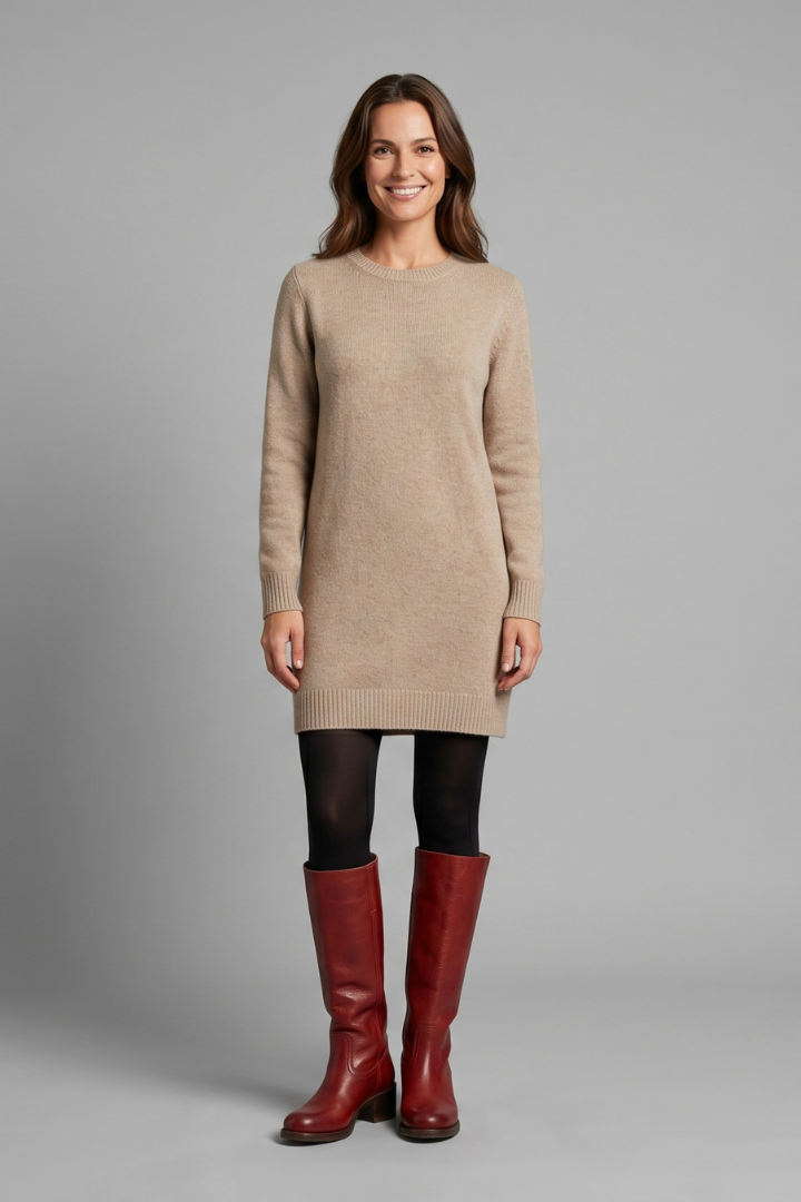 Women's Mid Calf Block Heel Boots with Round Toe for Fall
