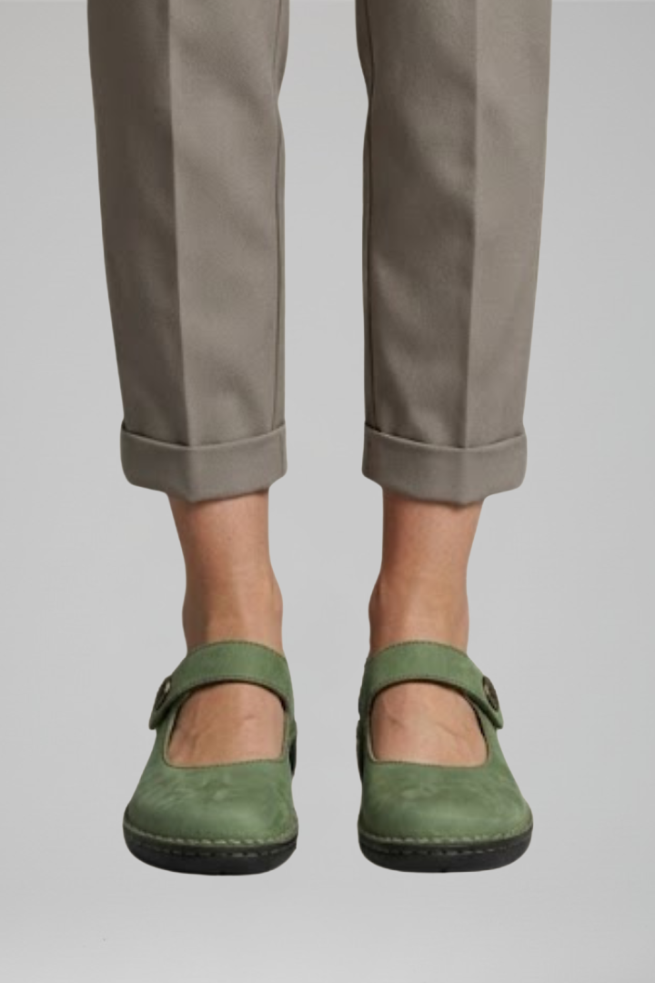 Belen Buckle-Strap Comfort Mary Jane Flats