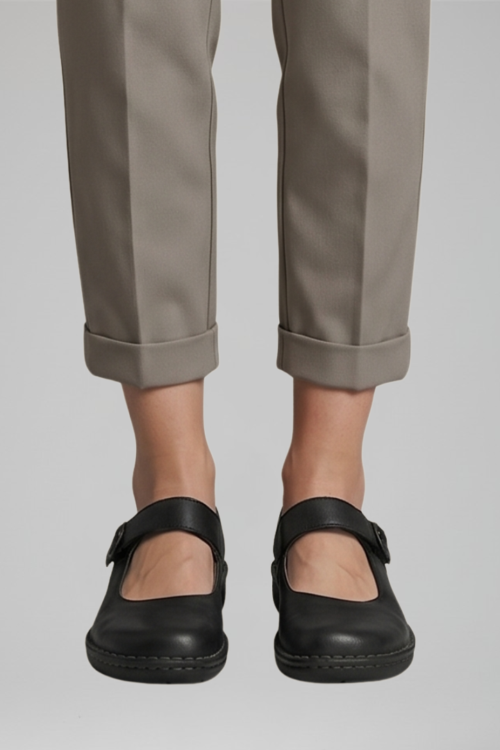 Belen Buckle-Strap Comfort Mary Jane Flats