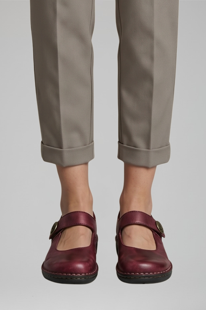 Belen Buckle-Strap Comfort Mary Jane Flats