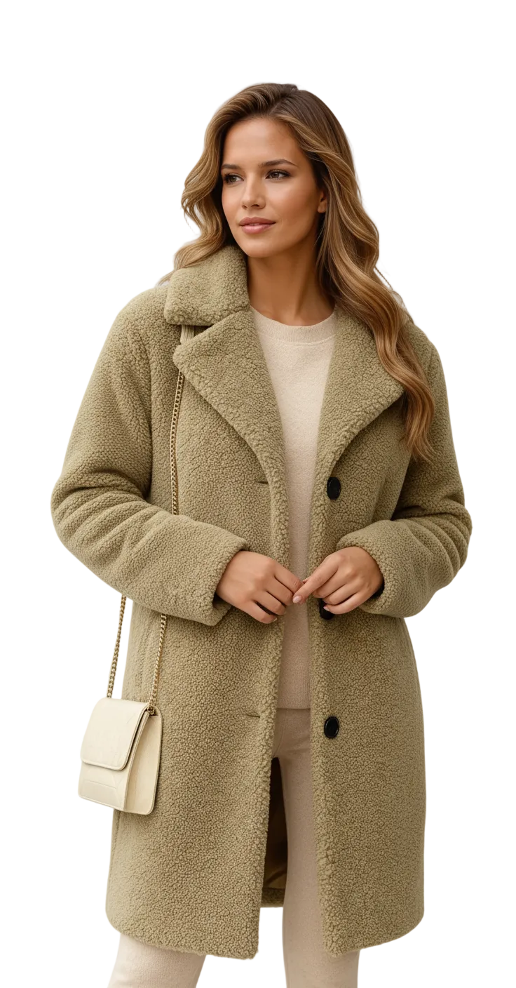 Women's Boucle Wool-Blend Coat