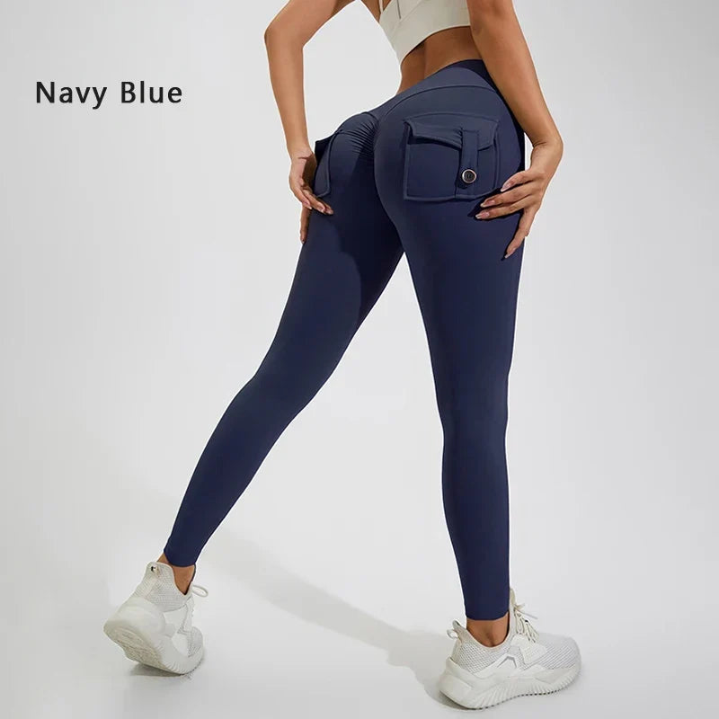 Women's Breathable Yoga Pants with Butt Pocket, Comfortable Leggings
