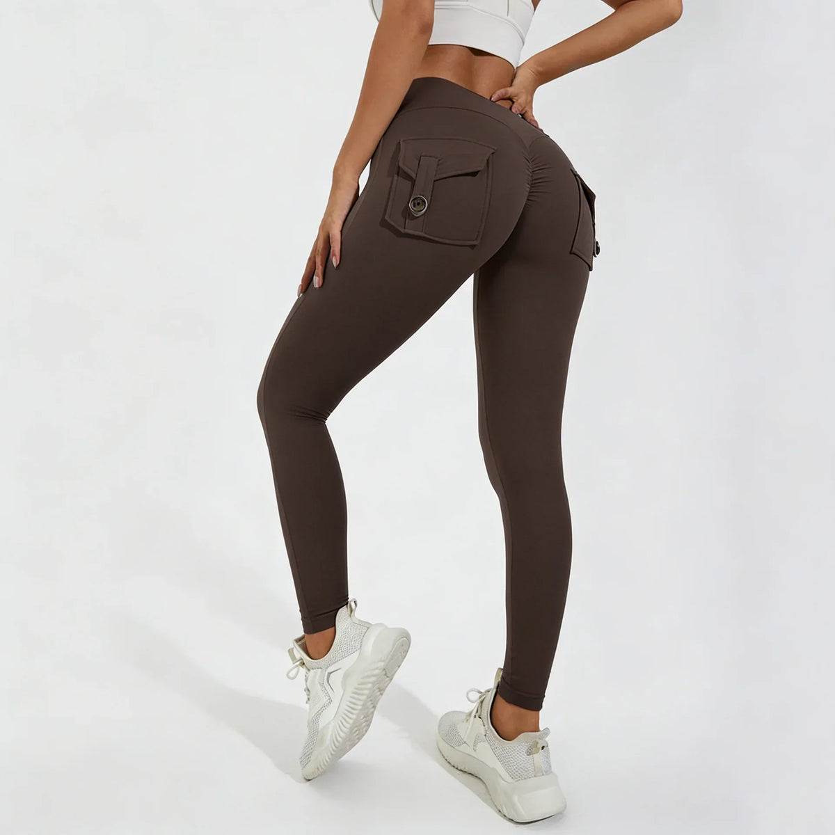 Women's Breathable Yoga Pants with Butt Pocket, Comfortable Leggings