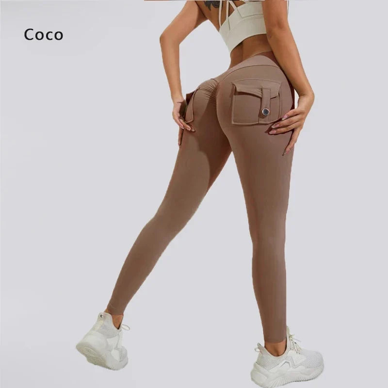 Women's Breathable Yoga Pants with Butt Pocket, Comfortable Leggings