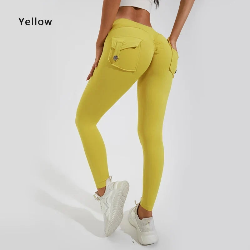 Women's Breathable Yoga Pants with Butt Pocket, Comfortable Leggings