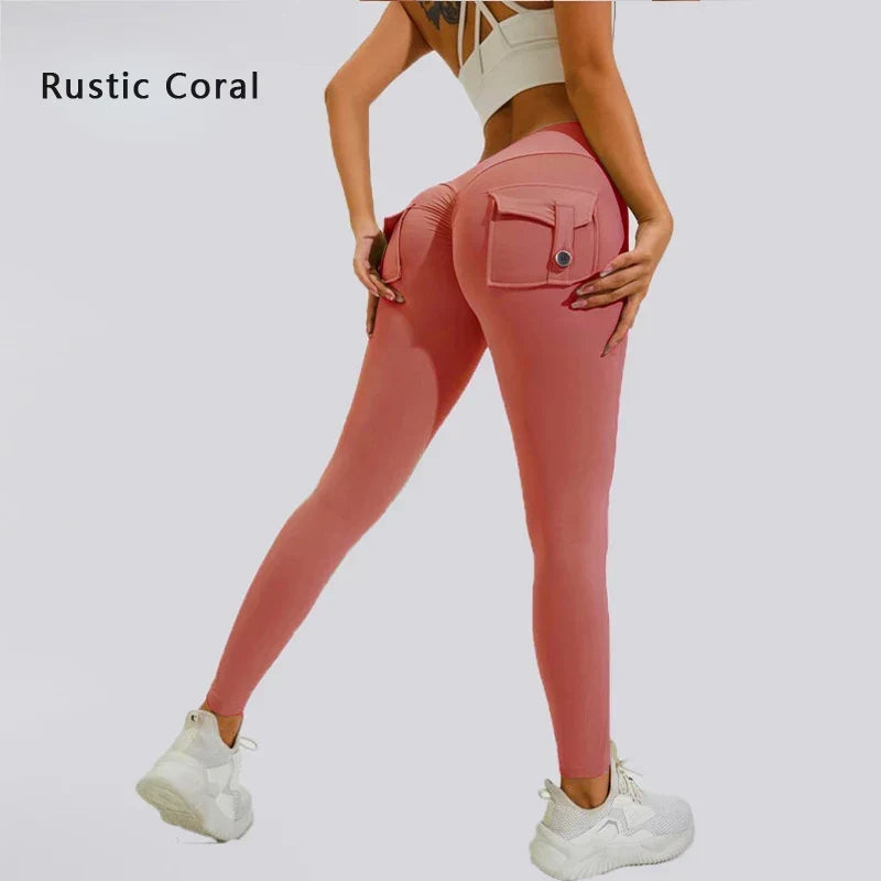 Women's Breathable Yoga Pants with Butt Pocket, Comfortable Leggings