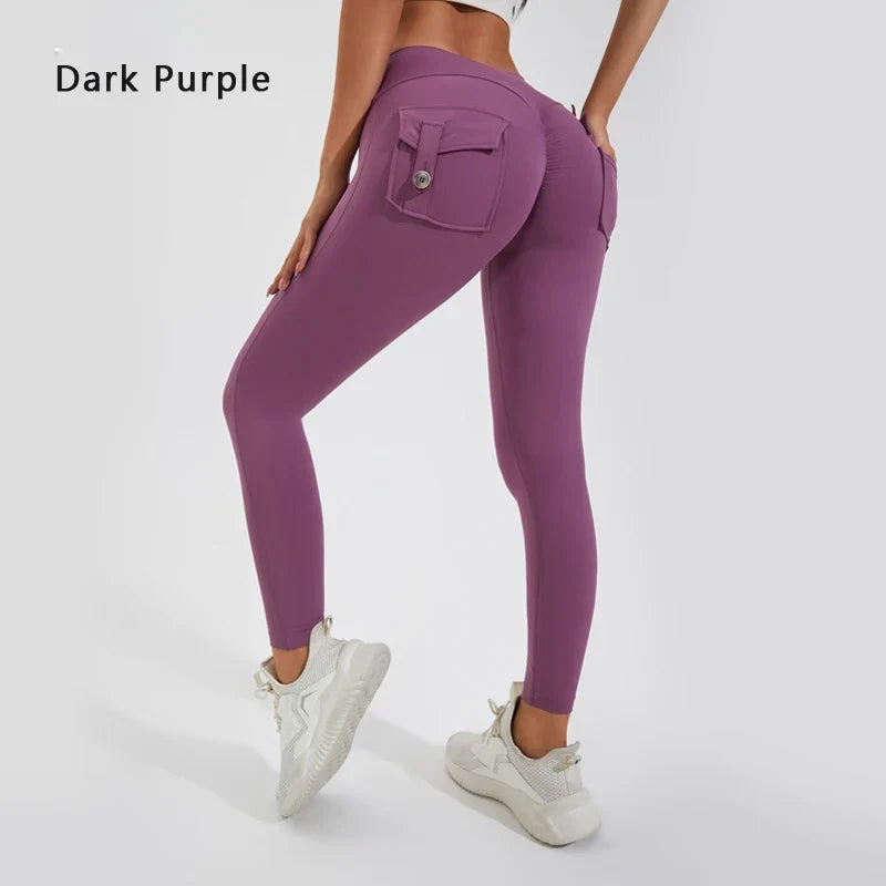 Women's Breathable Yoga Pants with Butt Pocket, Comfortable Leggings