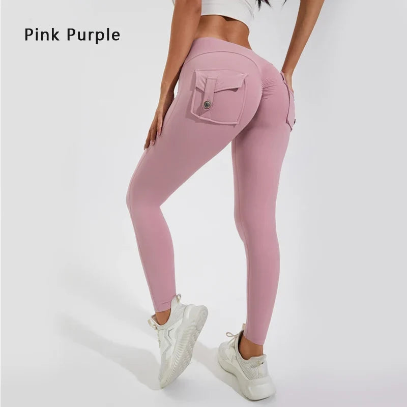 Women's Breathable Yoga Pants with Butt Pocket, Comfortable Leggings