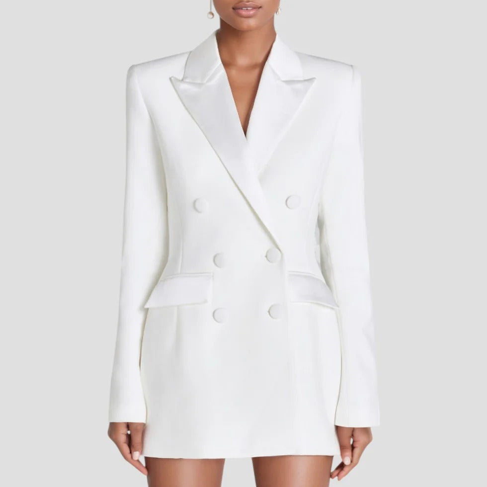 Women's Classic Double-Breasted Blazer Dress