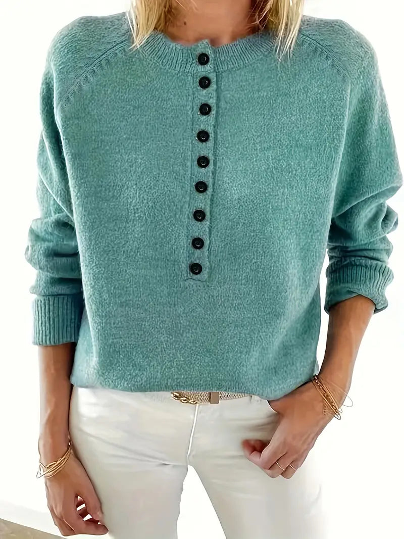 Women's Half-Button Pullover Sweater