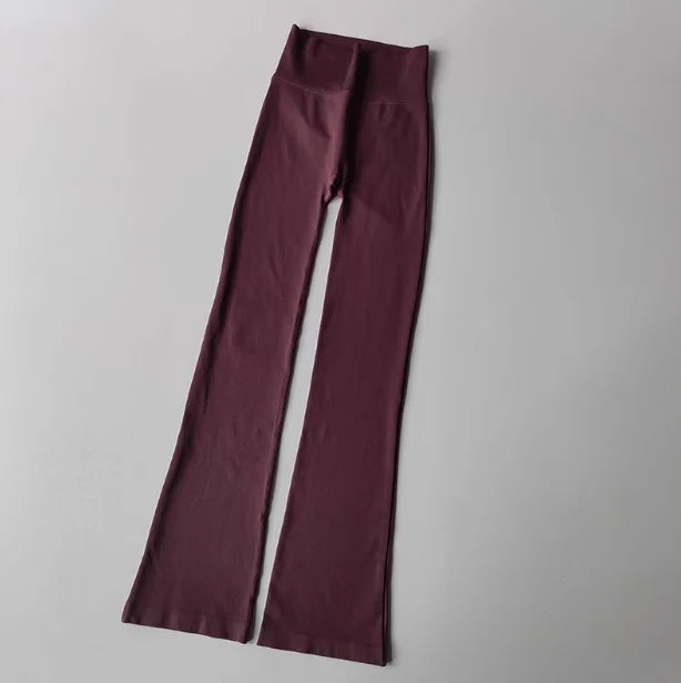 Women's High Waist Compression Seamless Micro Flared Yoga Leggings